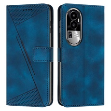 Etui pour FOXDOCK OPPO Reno 10 Pro Plus Protection Flip Soft PU Le cuir couvercle en cuir compatible avec OPPO Reno 10 Pro Plus-Bleu