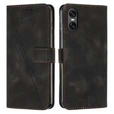 Etui pour FOXDOCK Sony Xperia 10 VI Protection Flip Soft PU Le cuir couvercle en cuir compatible avec Sony Xperia 10 VI-Noir
