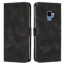 Etui pour FOXDOCK Samsung Galaxy S9 Protection Flip Soft PU Le cuir couvercle en cuir compatible avec Samsung Galaxy S9-Noir