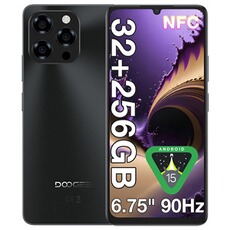 Smartphone Doogee NOTE 58 Pro Téléphone Portable 6.75 Android 15, 6250mAh, 32(8+24)Go+128Go, 16MP+8MP,Empreinte digitale/Face ID,Dual SIM 4G - Noir