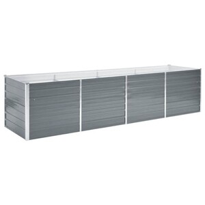 Jardinière Surélevée En Acier Galvanisé WIFESE - 320x80x77 Cm - Pour Potager, Balcon, Terrasse