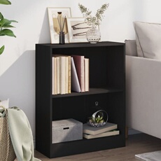 Vidaxl Noir Bibliothèque 60X24x76 Cm Bois D Ingénierie