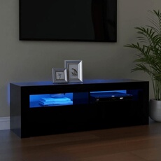 VIDAXL - Meuble TV - LED - Noir - 120x35x40 cm