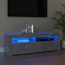 VIDAXL - Meuble TV - LED - Gris - 120x35x40 cm