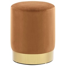 VIDAXL - Tabouret bas - Velours - Marron - 26,5 cm