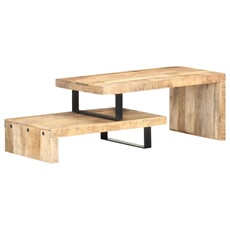 VIDAXL - Table basse - Lot de 2 - Bois de manguier massif