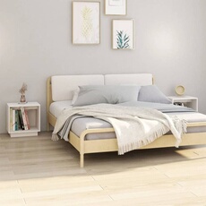 Vidaxl Blanc Tables De Chevet 2 Pcs 40X30x40 Cm Bois De Pin Solide