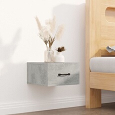 VIDAXL - Table de chevet murale - Gris - 35x35x20 cm