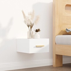 vidaXL - Table de chevet murale - 35x35x20 cm - Blanc