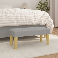 vidaXL - Banc - Tissu - Gris Clair - 70x30x30 cm