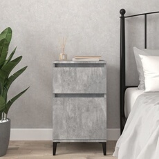 Vidaxl Gris Table De Chevet Béton 40X35x70 Cm