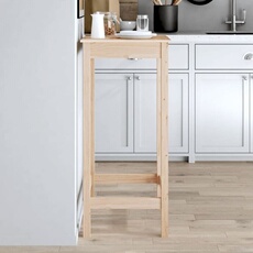 Vidaxl Table De Bar 50X50x110 Cm Bois Massif De Pin