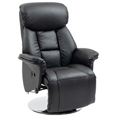 vidaXL Fauteuil inclinable de massage électrique marron tissu vidaXL Fauteuil inclinable de massage électrique marron tissu