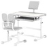 Ensemble bureau et chaise pour enfant avec rangement blanc Ensemble bureau et chaise pour enfant avec rangement blanc