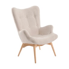Fauteuil rembourré en tissu capitonné 5023C, 70 x 80 x 92 cm. -