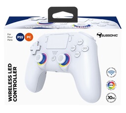 Manette Subsonic Manette sans-fil SA5716-2 blanche PS5 et PC