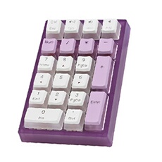 Clavier numérique RVB filaire K10, violet, sans fil, trois modes