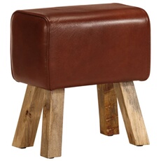 VIDAXL - Banc saut de cheval - Cuir - 38 cm - Marron