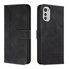 Fertuo Coque Portefeuille Pour Motorola Moto E32 / E32S - Cuir Antichoc Avec Béquille Et Porte-Cartes - Noir