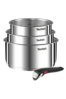Batterie de cuisine Tefal Lot 4 pieces Ingenio Emotion Inox L896S404