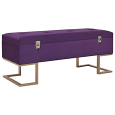 Vidaxl Violet Banc Avec Compartiment De Rangement 105 Cm Velours