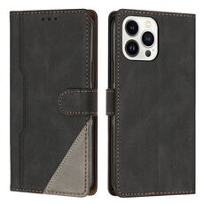 Coque et étui téléphone mobile foxdock Étui Portefeuille Cuir PU pour iPhone 12 Pro Max - Porte-Cartes Intégré + Support Intégré - Coque Protective Style Minimaliste-Noir
