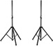 Pyle Supports Pieds Enceinte Télescopiques 66-132 Cm - Base Triangulaire Robuste - Noir