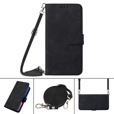 Coque Protective FOXDOCK Samsung Galaxy A30/A20 Protection complète Soft PU Le cuir flip portefeuille Case de téléphone avec une sangle longue