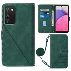 Coque Protective FOXDOCK Samsung Galaxy A03S(165.8MM) Protection complète Soft PU Le cuir flip portefeuille Case de téléphone avec une sangle longue
