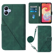 Coque Protective FOXDOCK Samsung Galaxy A04E Protection complète Soft PU Le cuir flip portefeuille Case de téléphone avec une sangle longue