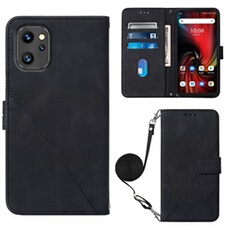 Coque Protective UMIDIGI F3 Protection complète Soft PU Le cuir flip portefeuille Case de téléphone avec une sangle longue compatible avec UMIDIGI