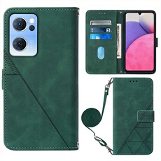 Coque Protective FOXDOCK OPPO Find X5 Lite Protection complète Soft PU Le cuir flip portefeuille Case de téléphone avec une sangle longue compatible