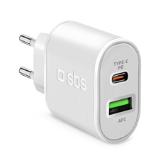Chargeur secteur ultra rapide 20 W Blanc