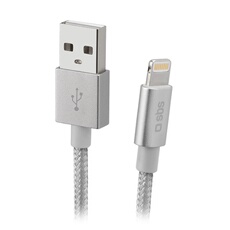 Câble tressé Lightning USB A pour Apple Argent