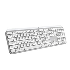 MX Keys S Clavier Sans Fil Rechargeable USB C, Silencieux, Plat, Retroeclaire - Gris pale