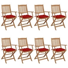 VIDAXL - Chaises pliables de jardin - Lot de 8 - Bois d'acacia