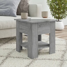 VIDAXL - Table basse - Sonoma - Gris - 40x40x42 cm
