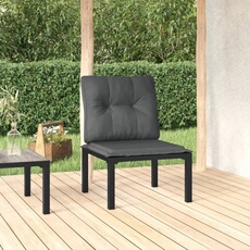 VIDAXL - Fauteuil de jardin - Résine tressée - Noir/Gris