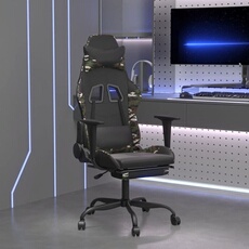 VIDAXL - Chaise Gaming - Fauteuil de Bureau avec Massage et Repose-pieds - Noir
