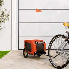 Vidaxl Orange/Noir Remorque De Vélo Pour Animaux De Compagnie Et