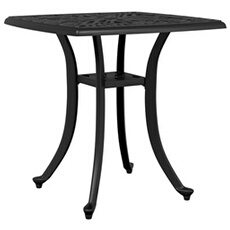 Vidaxl Noir Table De Jardin Aluminium Coulé 53X53x53cm Extérieur 4002816
