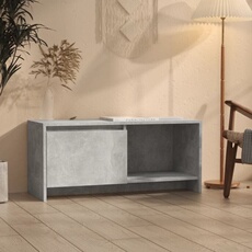 vidaXL - Meuble TV - Gris Béton - 90x35x40 cm