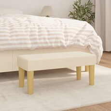 vidaXL - Banc - Tissu - Crème - 70x30x30 cm