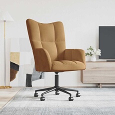 VIDAXL - Fauteuil de relaxation - Marron - Velours