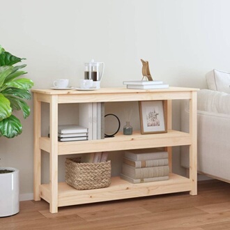 vidaXL Table console Blanc 75x35x75 cm Bois massif de pin pas cher vidaXL Table console Blanc 75x35x75 cm Bois massif de pin pas cher
