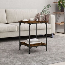 Vidaxl Table Basse Chêne Fumé 40X40x55 Cm Bois D Ingénierie