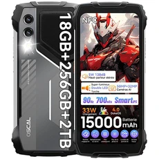 Smartphone Oscal PILOT 1 Téléphone Portable Incassable Écran 6.67 16Go+256Go 15000mAh 50MP+32MP Android 14 Double SIM,NFC,GPS - Orange