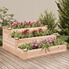 vidaXL Plantenbak verhoogd met voering 240x120x25 cm vurenhout bruin vidaXL Plantenbak verhoogd met voering 240x120x25 cm vurenhout bruin