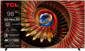DEMO TV TCL 4K QD-Mini LED Premium 144Hz 98C89K 249 cm avec GOOGLE TV et systeme sonore Bang & Olufsen