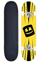 Hudora Skateboard Retro Rainglow Avec LED - Plateau 57x15 Cm, Roues PU 78A, Roulements ABEC 7